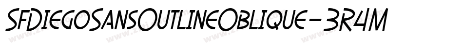 SfDiegoSansOutlineOblique-3R4M字体转换 SfDiegoSansOutlineOblique-3R4M字体转换