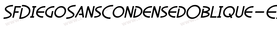 SfDiegoSansCondensedOblique-EXn9字体转换