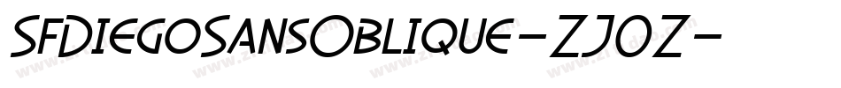 SfDiegoSansOblique-ZJ0Z字体转换