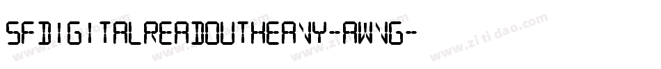 SfDigitalReadoutHeavy-AwVg字体转换
