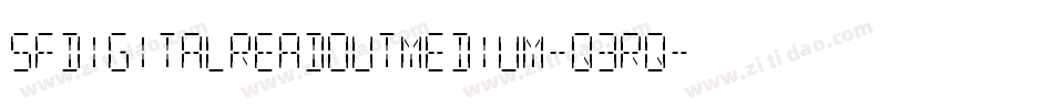 SfDigitalReadoutMedium-q3rq字体转换