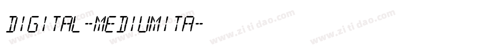 Digital-MediumIta字体转换