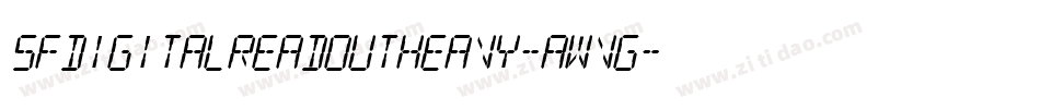 SfDigitalReadoutHeavy-AwVg字体转换