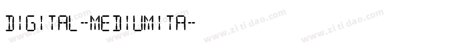 Digital-MediumIta字体转换