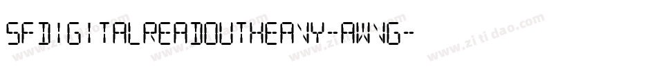 SfDigitalReadoutHeavy-AwVg字体转换