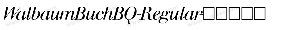 WalbaumBuchBQ-Regular字体转换