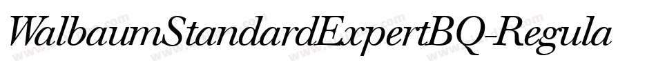 WalbaumStandardExpertBQ-Regular字体转换
