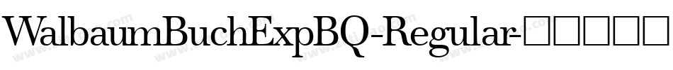 WalbaumBuchExpBQ-Regular字体转换