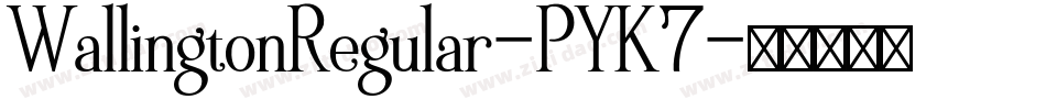WallingtonRegular-PYK7字体转换
