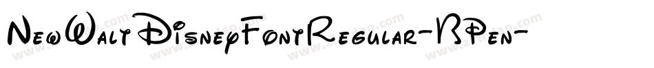 NewWaltDisneyFontRegular-BPen字体转换