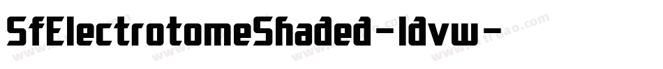 SfElectrotomeShaded-ldvw字体转换