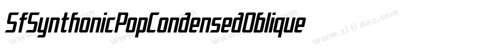 SfSynthonicPopCondensedOblique-Er1z字体转换