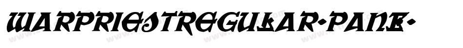 WarPriestRegular-PanE字体转换