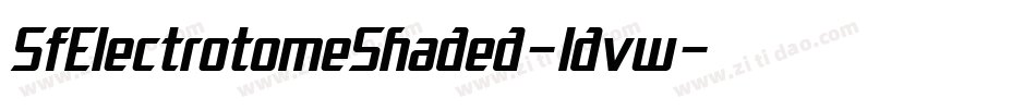 SfElectrotomeShaded-ldvw字体转换