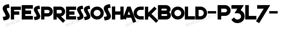 SfEspressoShackBold-P3L7字体转换 SfEspressoShackBold-P3L7字体转换
