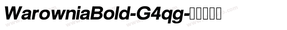 WarowniaBold-G4qg字体转换