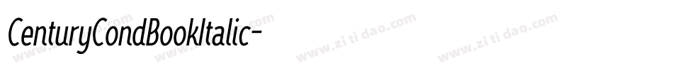 CenturyCondBookItalic字体转换