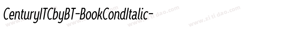 CenturyITCbyBT-BookCondItalic字体转换