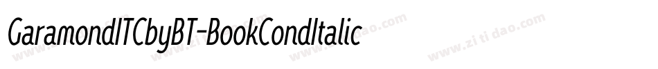 GaramondITCbyBT-BookCondItalic字体转换