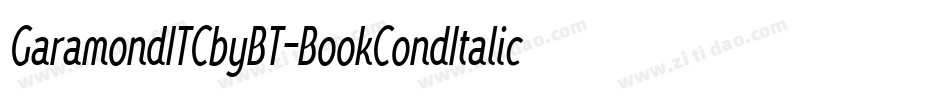 GaramondITCbyBT-BookCondItalic字体转换