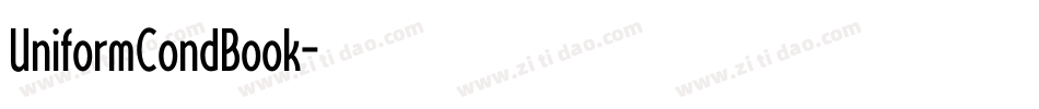 UniformCondBook字体转换