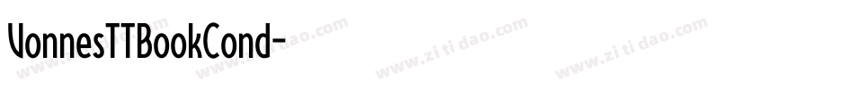 VonnesTTBookCond字体转换