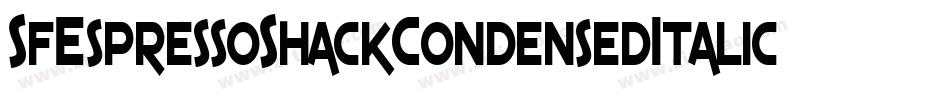 SfEspressoShackCondensedItalic-vgq9字体转换
