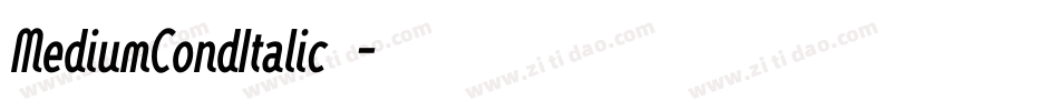 MediumCondItalic生成器字体转换