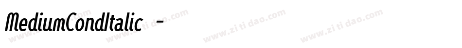 MediumCondItalic生成器字体转换
