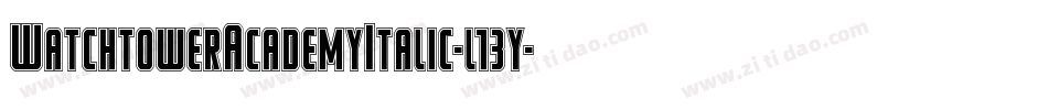 WatchtowerAcademyItalic-l13y字体转换