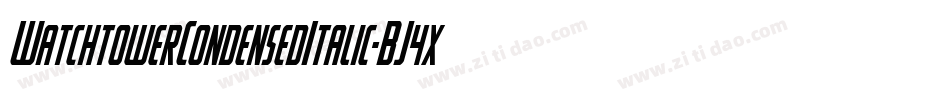 WatchtowerCondensedItalic-BJ4x字体转换 WatchtowerCondensedItalic-BJ4x字体转换