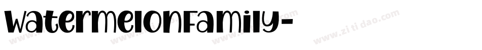 WatermelonFamily字体转换