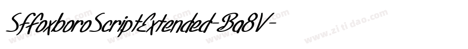 SfFoxboroScriptExtended-Ba8V字体转换 SfFoxboroScriptExtended-Ba8V字体转换
