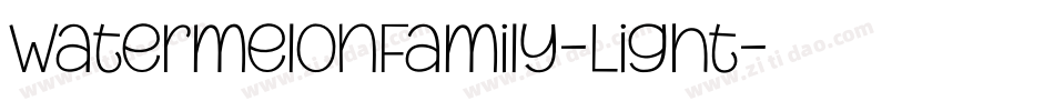 WatermelonFamily-Light字体转换