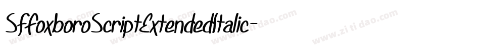 SfFoxboroScriptExtendedItalic-YMZj字体转换 SfFoxboroScriptExtendedItalic-YMZj字体转换