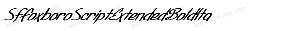 SfFoxboroScriptExtendedBoldItalic-RJ4M字体转换 SfFoxboroScriptExtendedBoldItalic-RJ4M字体转换