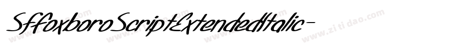 SfFoxboroScriptExtendedItalic-YMZj字体转换 SfFoxboroScriptExtendedItalic-YMZj字体转换