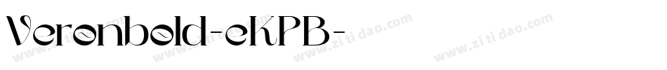 Veronbold-eKPB字体转换