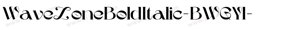 WaveZoneBoldItalic-BWGYl字体转换