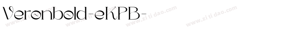 Veronbold-eKPB字体转换