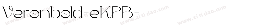 Veronbold-eKPB字体转换