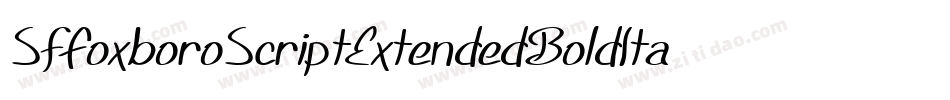 SfFoxboroScriptExtendedBoldItalic-RJ4M字体转换 SfFoxboroScriptExtendedBoldItalic-RJ4M字体转换