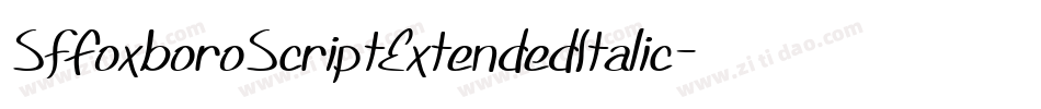 SfFoxboroScriptExtendedItalic-YMZj字体转换 SfFoxboroScriptExtendedItalic-YMZj字体转换