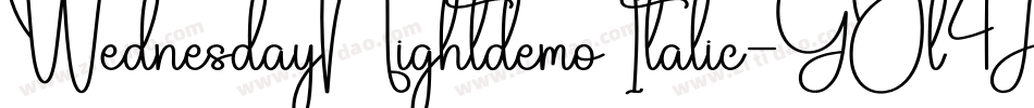 WednesdayNightdemoItalic-GOl4A字体转换