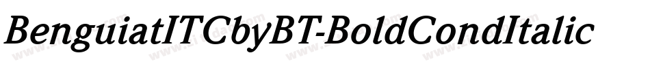 BenguiatITCbyBT-BoldCondItalic字体转换