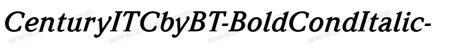 CenturyITCbyBT-BoldCondItalic字体转换