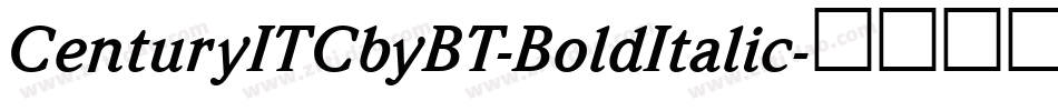 CenturyITCbyBT-BoldItalic字体转换