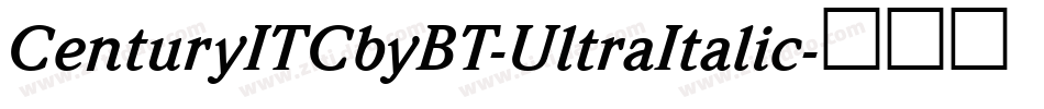 CenturyITCbyBT-UltraItalic字体转换