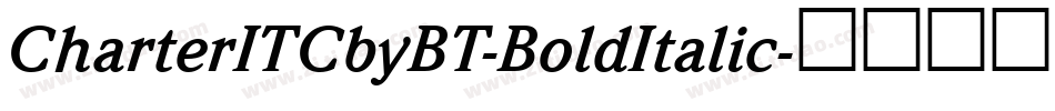 CharterITCbyBT-BoldItalic字体转换