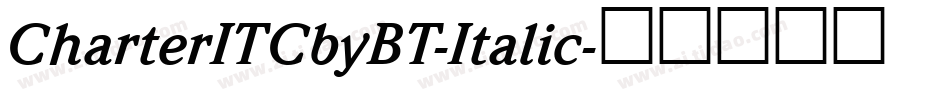 CharterITCbyBT-Italic字体转换